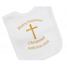 Personalised Embroidered Baby Christening Bib